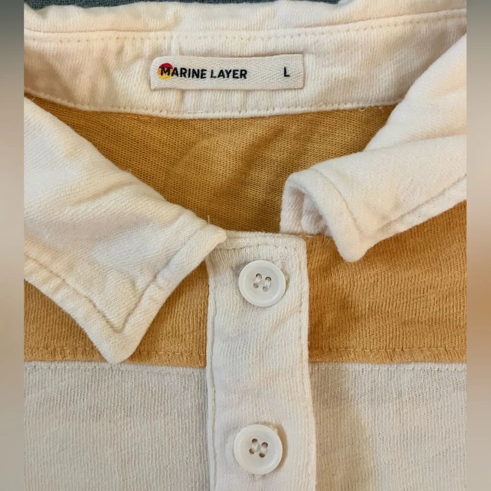 Marine Layer Cropped Rugby Shirt - Picture 2 of 4